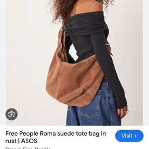 Free People Suede Shoulder Bag - Tan